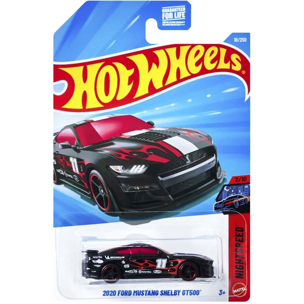 Hot Wheels: 2020 Ford Mustang Shelby GT500 čierne autíčko 1/64 – Mattel