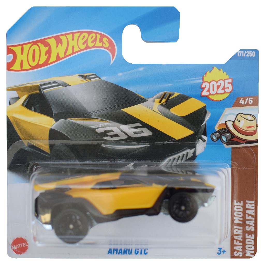 Hot Wheels: Amaru GTC žlté autíčko 1/64 - Mattel