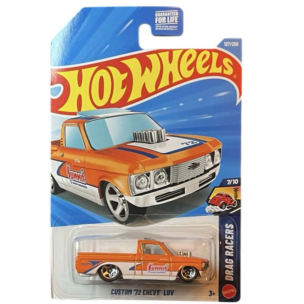 Hot Wheels: Custom 72 Chevy Luv oranžovo-biele autíčko 1/64 – Mattel