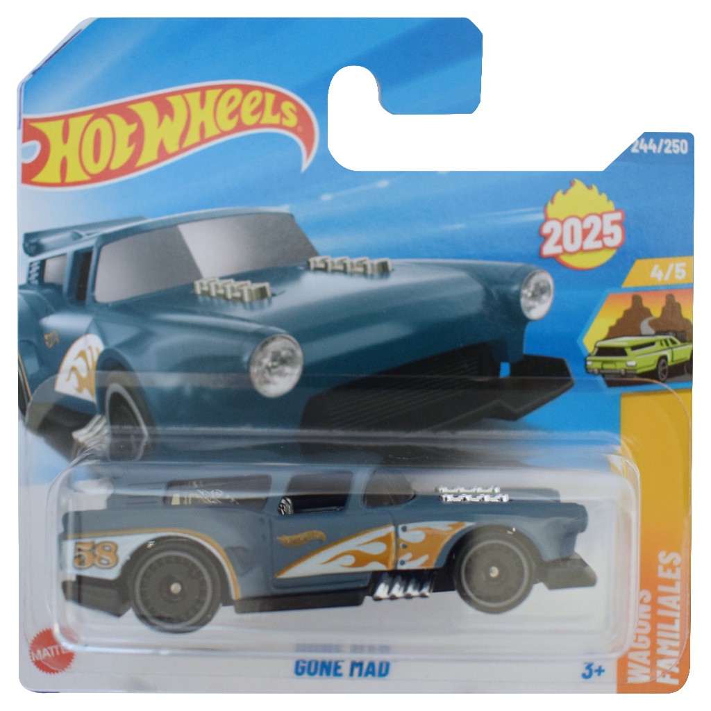 Hot Wheels: Gone Mad modré autíčko 1/64 - Mattel