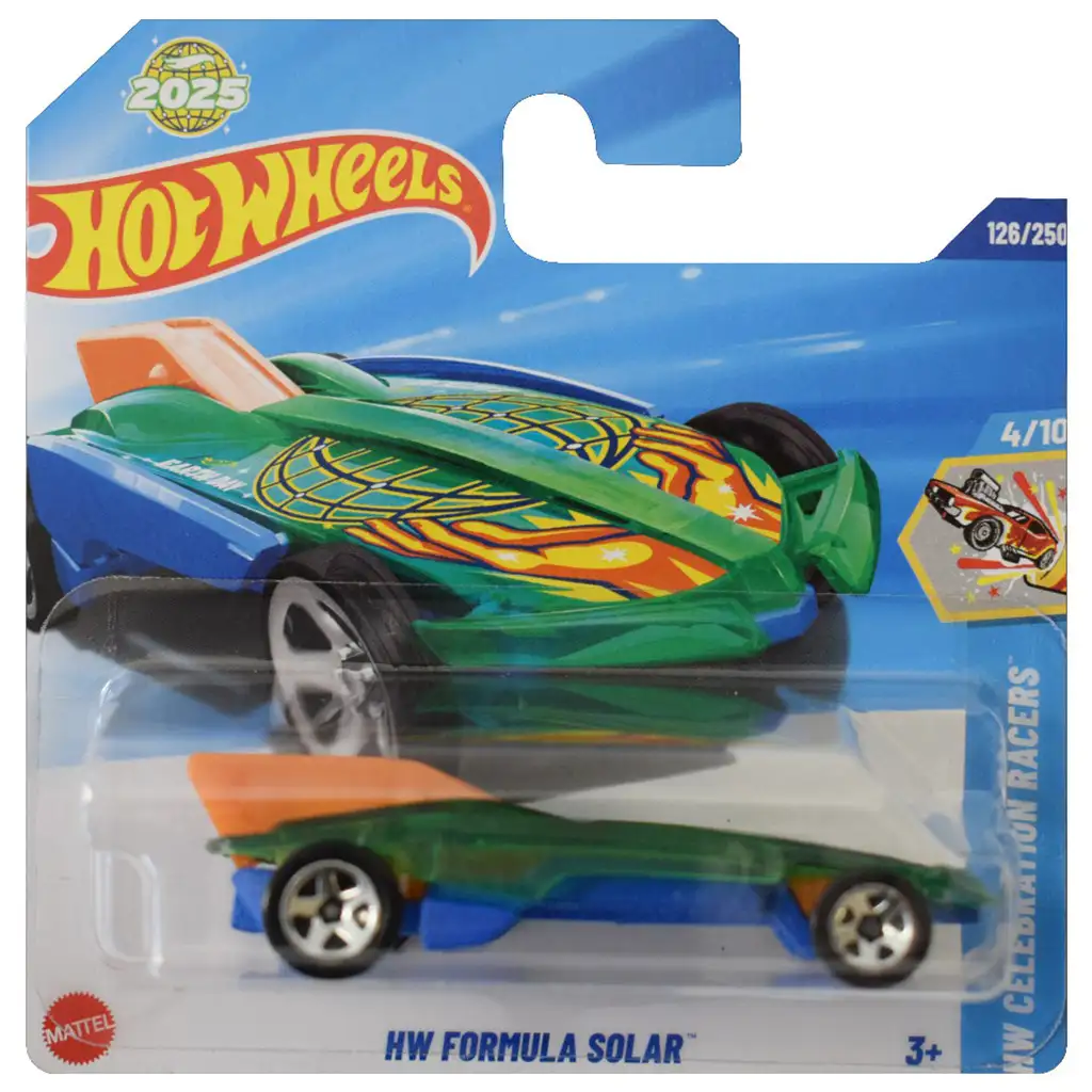 Hot Wheels: HW Formula Solar zeleno-modré autíčko 1/64 - Mattel