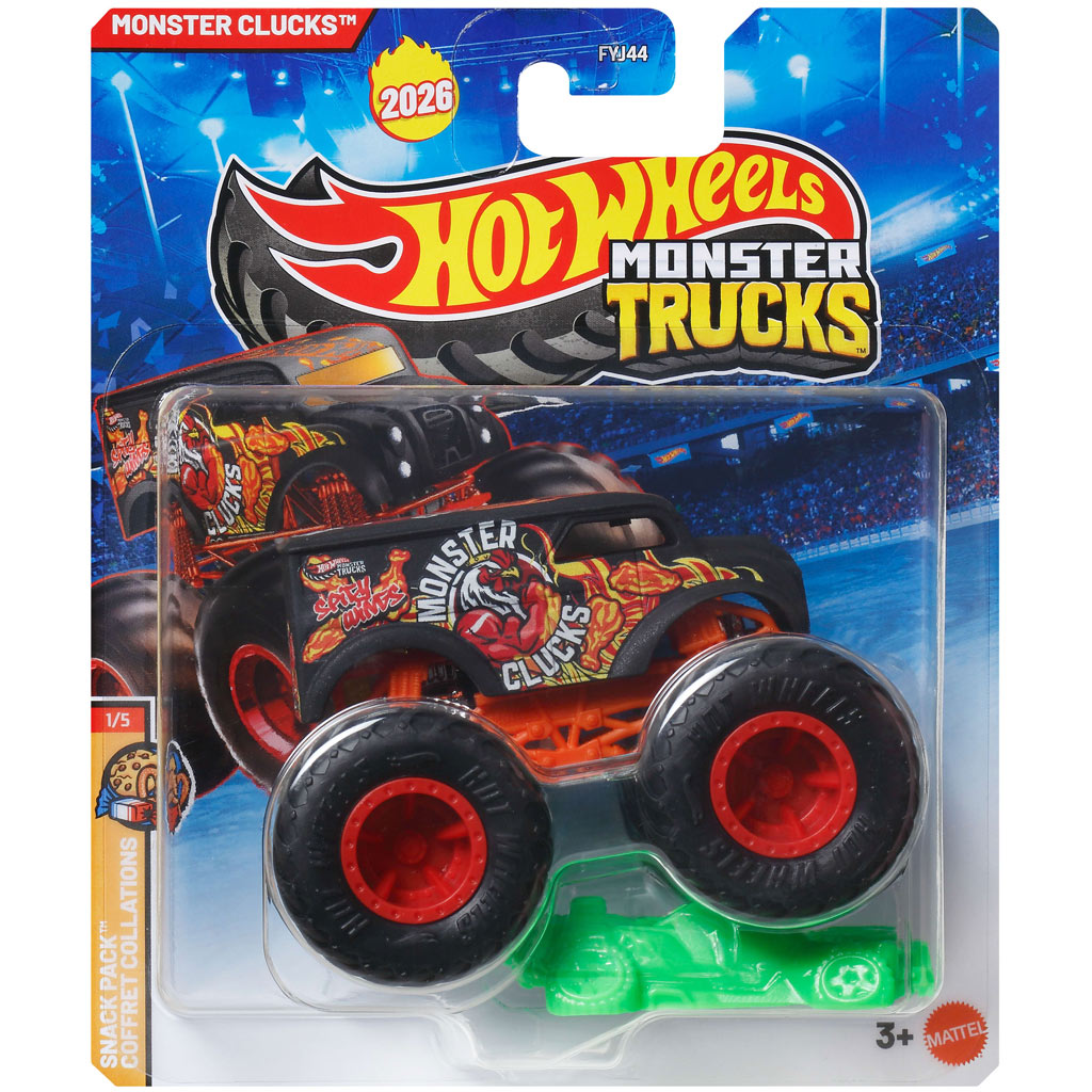 Hot Wheels Monster Trucks: Monster Clucks autíčko 1/64 - Mattel