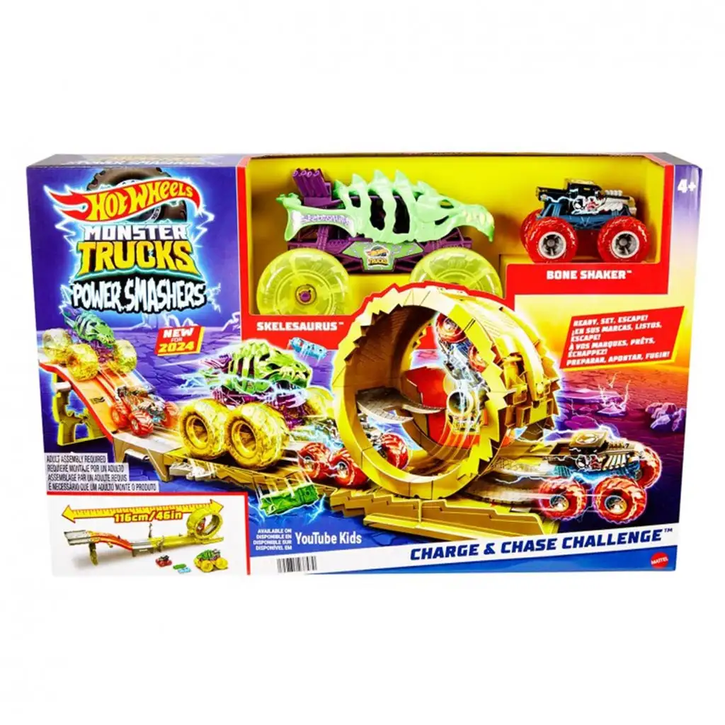 Hot Wheels Monster Trucks: Power Smasher Naháňačka dráhová súprava - Mattel