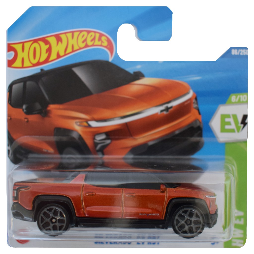 Hot Wheels: Silverado EV RST oranžové autíčko 1/64 - Mattel