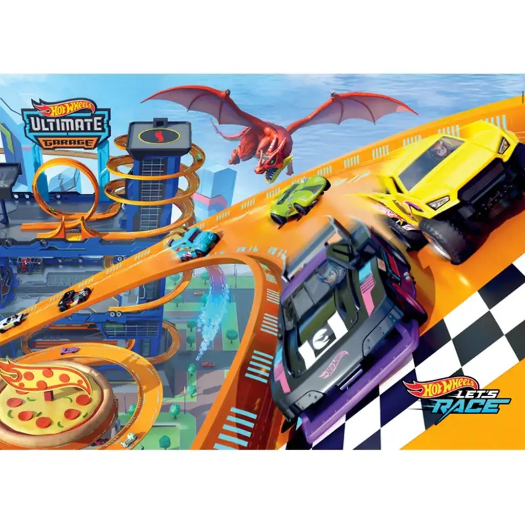 Hot Wheels pretekárske 104-dielne supercolor puzzle - Clementoni kép 2