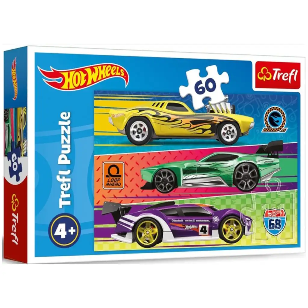 Hot Wheels preteky 60ks puzzle - Trefl