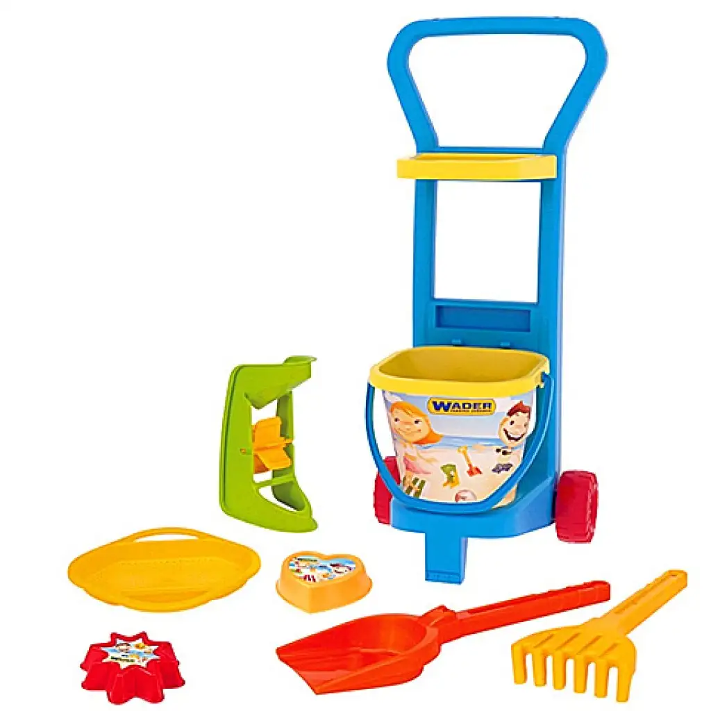 Piesková súprava s ťahacím vozíkom - Wader kép 2