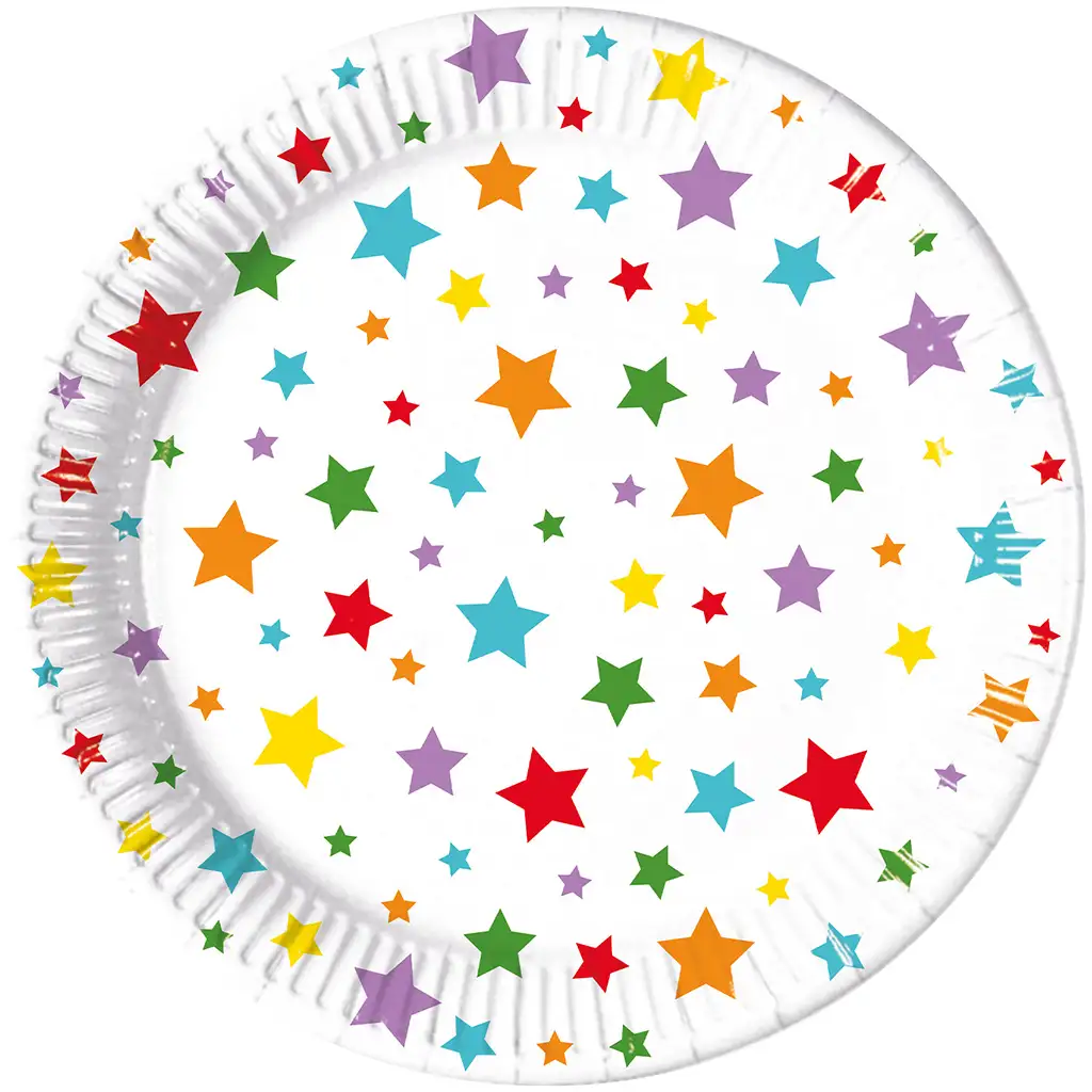 Hviezdičková sada papierových tanierov 8 ks, 23 cm