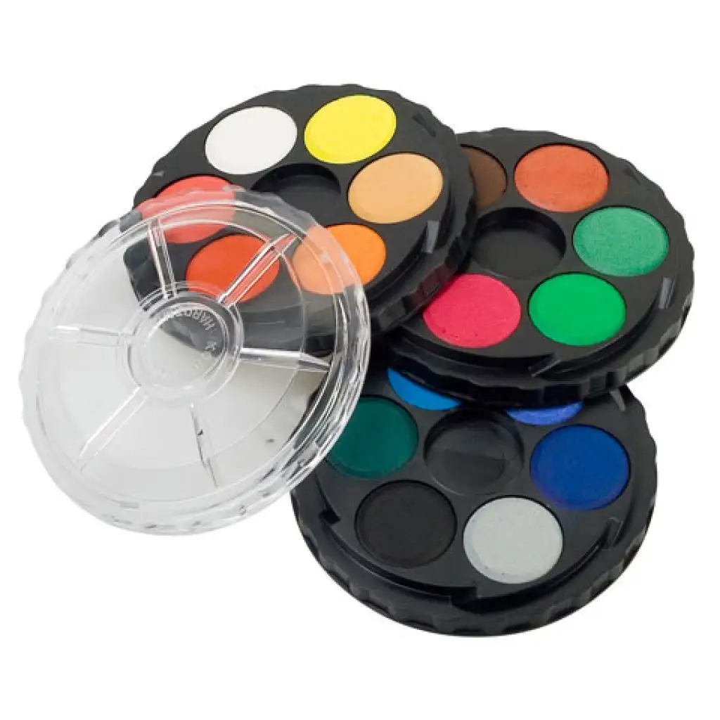 ICO: Školské vodové farby okrúhle Koh-I-Noor 18 farieb