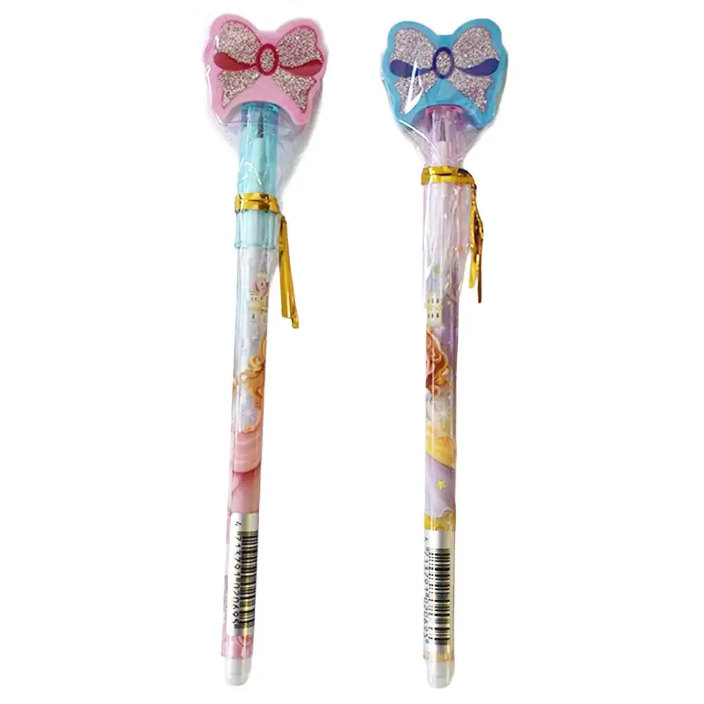 ICO: Bensia ceruzka s posuvnou náplňou s dizajnom princeznej a gumou v tvare motýľa 1 ks