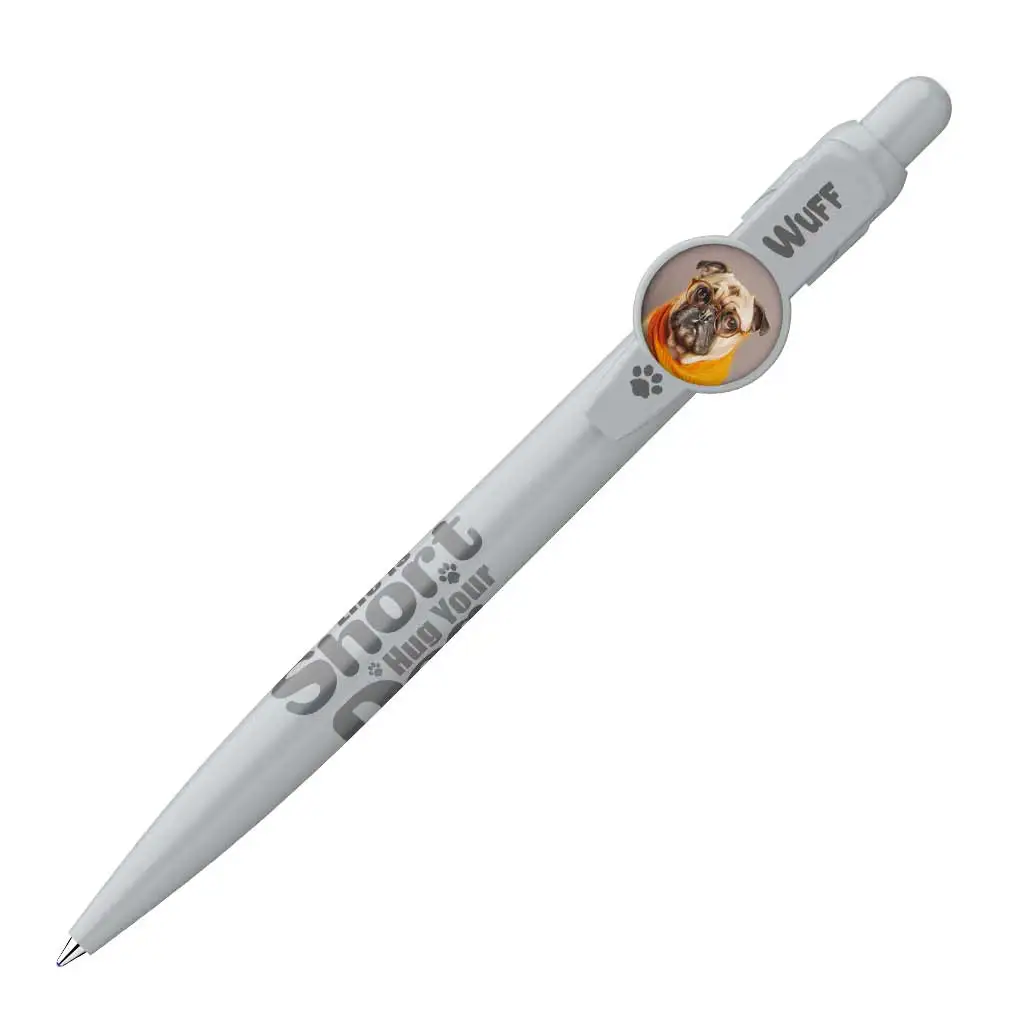 ICO: Guľôčkové pero s motívom psa v sivej farbe