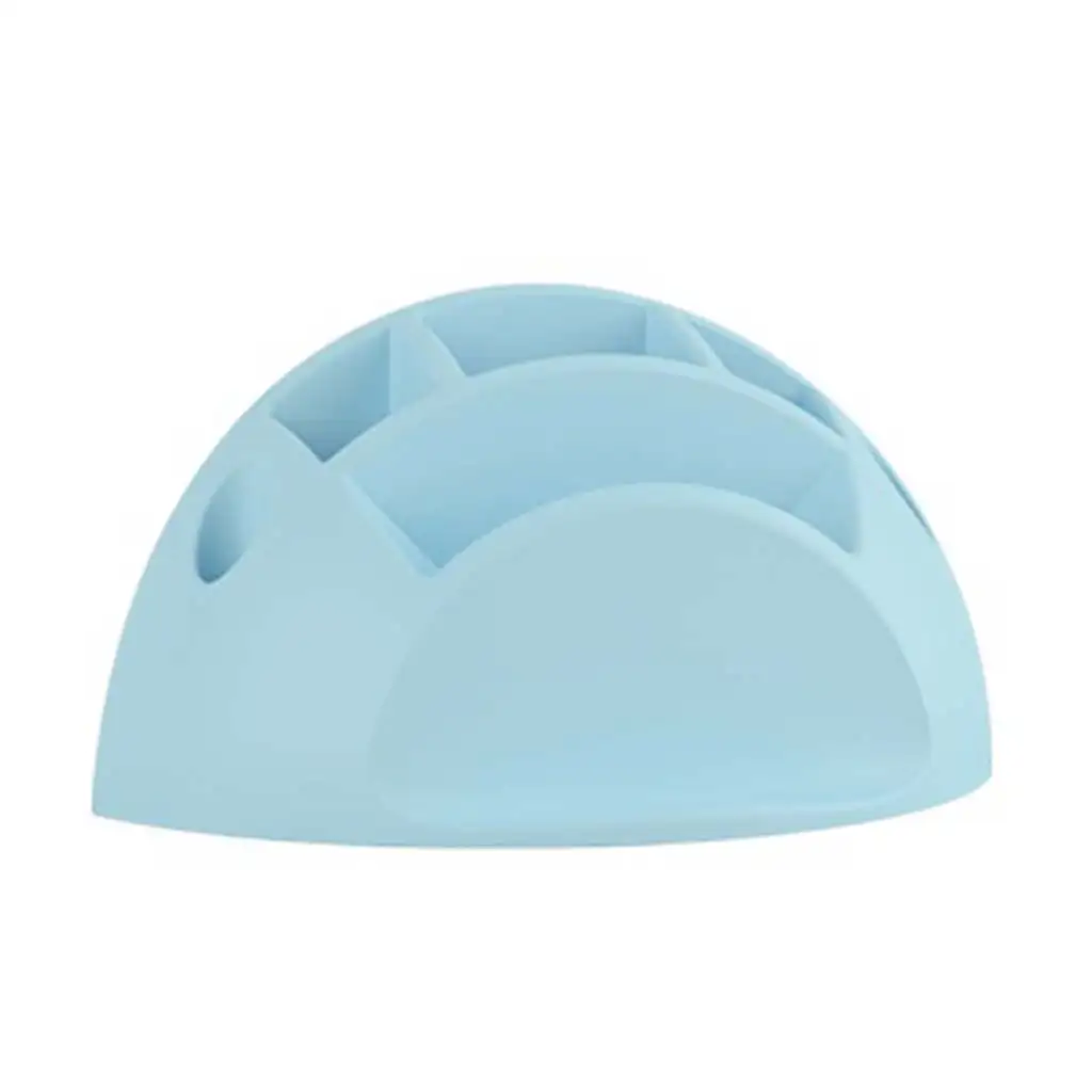 ICO: Inteligentný stojan na písacie potreby v pastelovo modrej farbe