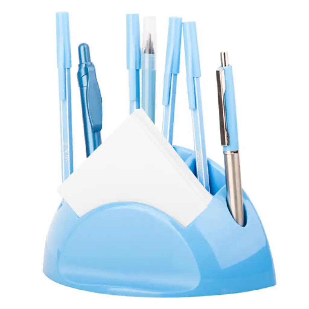 ICO: Stojan Smart na písacie potreby a bloček farba bledomodrá