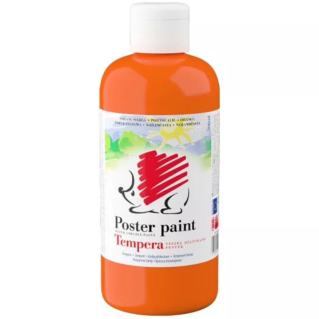 ICO: Tempera ježko v oranžovej farbe 500 ml