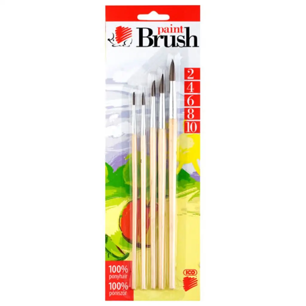 ICO: Štetce okrúhle č. 2,4,6,8 a 10 prírodné