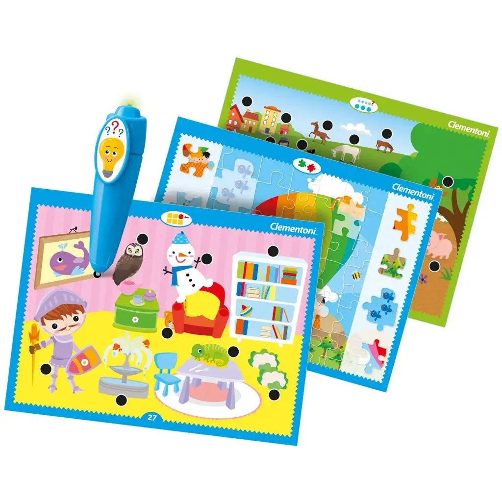 Interaktív toll 1000 kvízzel készségfejlesztő - Clementoni

Slovak translation: Interaktívna pera s 1000 kvízmi na rozvoj zručností - Clementoni kép 2