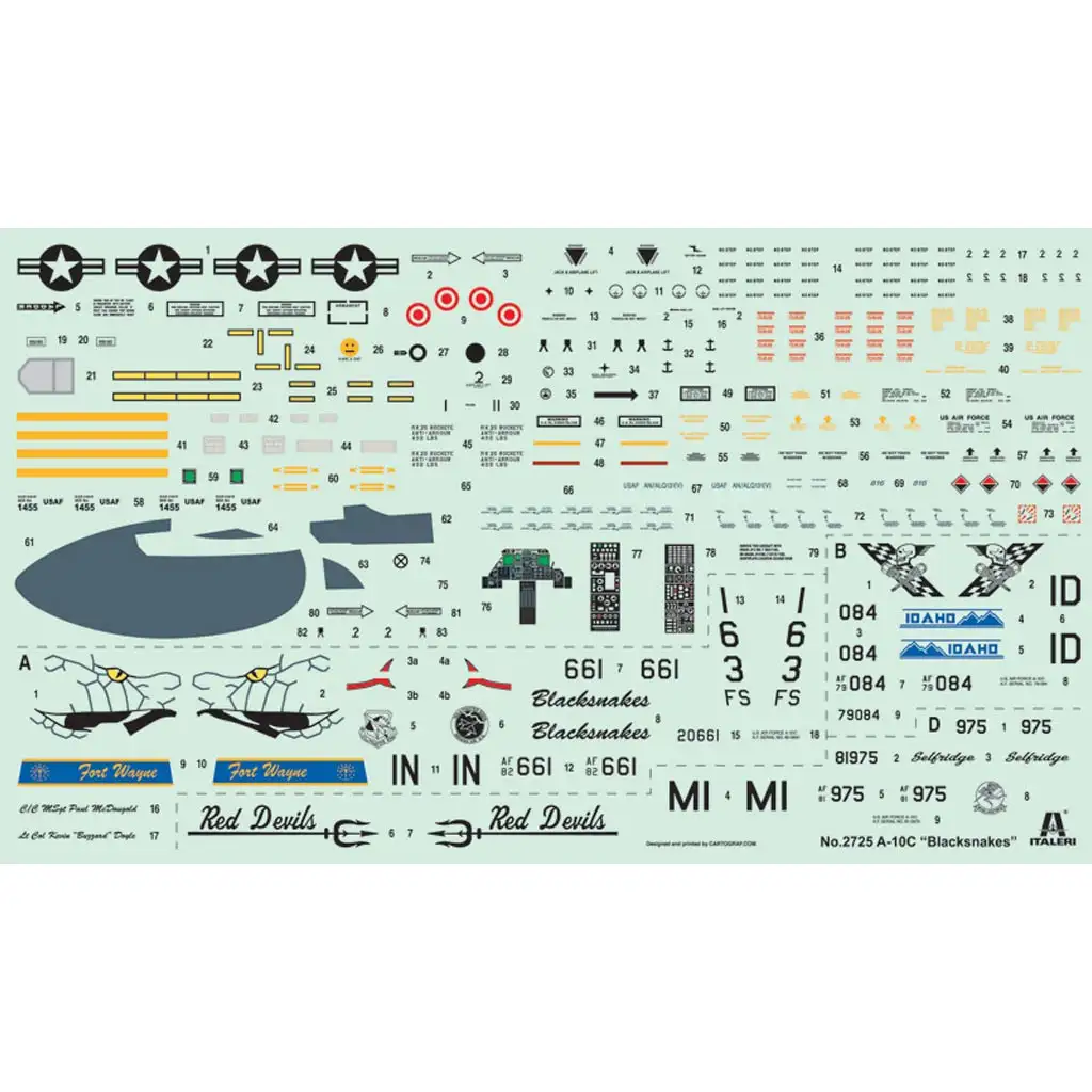 Italeri 1/48 A-10C Blacksnakes model lietadla kép 7