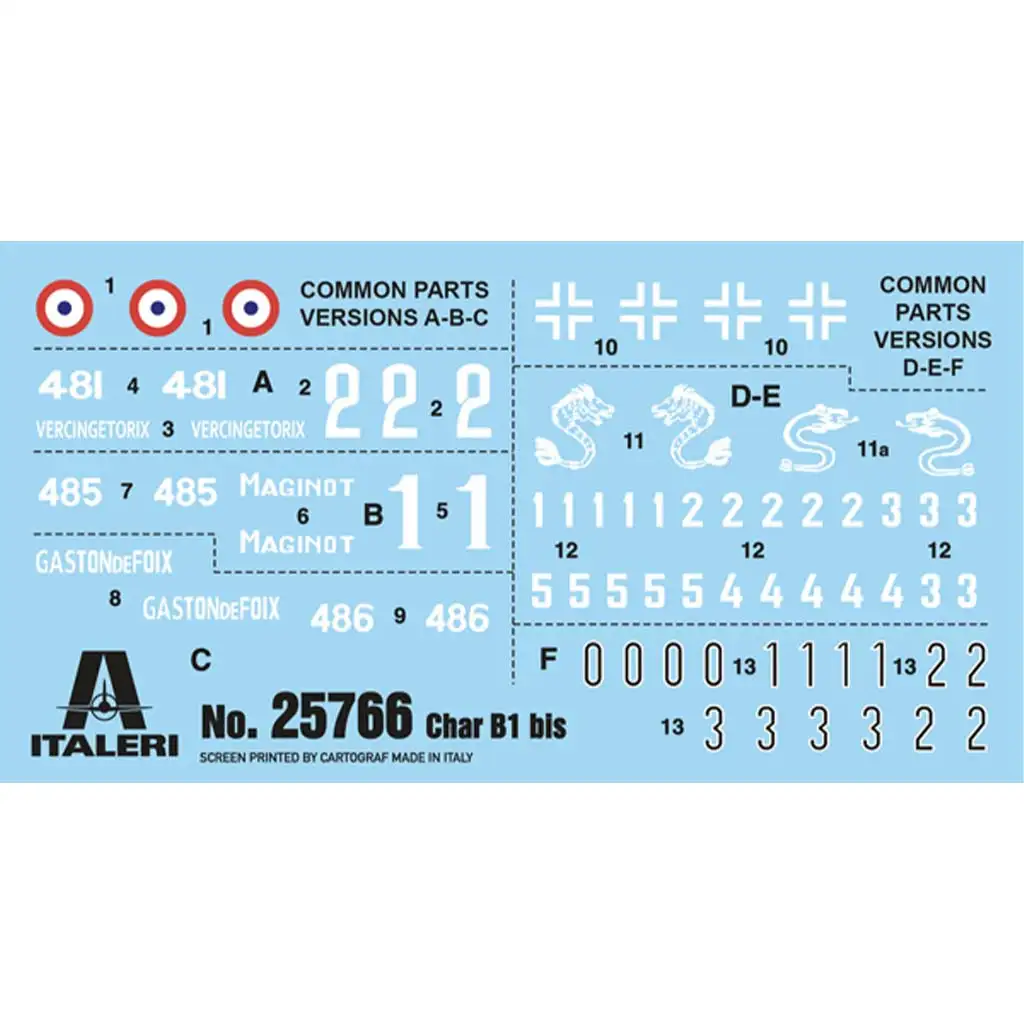 Italeri 1/56 Char B1 Bis tankový model kép 3
