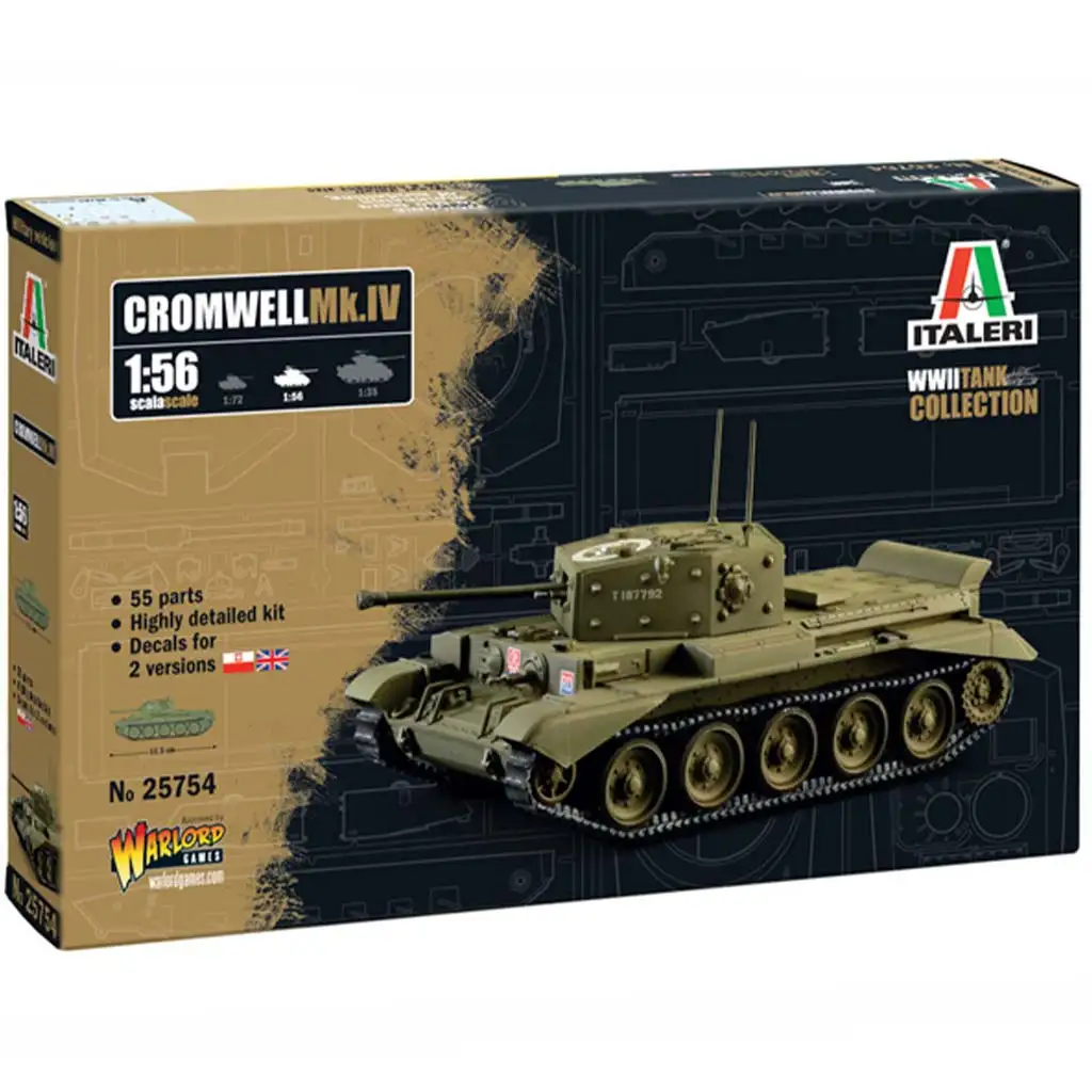 Italeri 1/56 Cromwell Mk. IV tank model