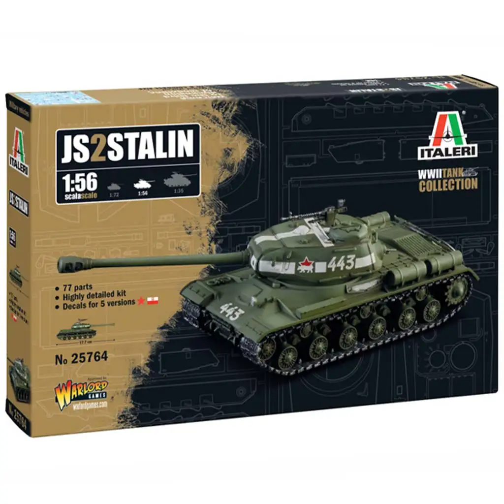 Italeri 1/56 JS2 Stalin tank model