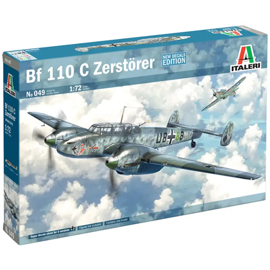Italeri 1/72 Bf 110 C Zerstörer stíhacie lietadlo model