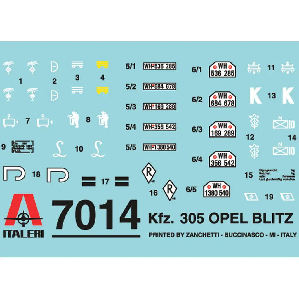 Italeri 1/72 Kfz. 305 Opel Blitz vojenský nákladný automobil model kép 4