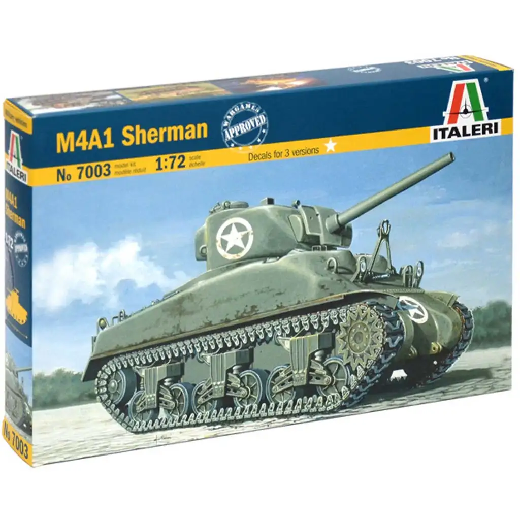 Italeri 1/72 M4A1 Sherman tank model
