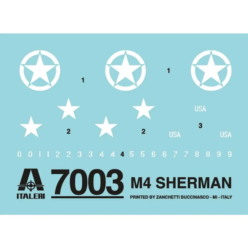 Italeri 1/72 M4A1 Sherman tank model kép 2