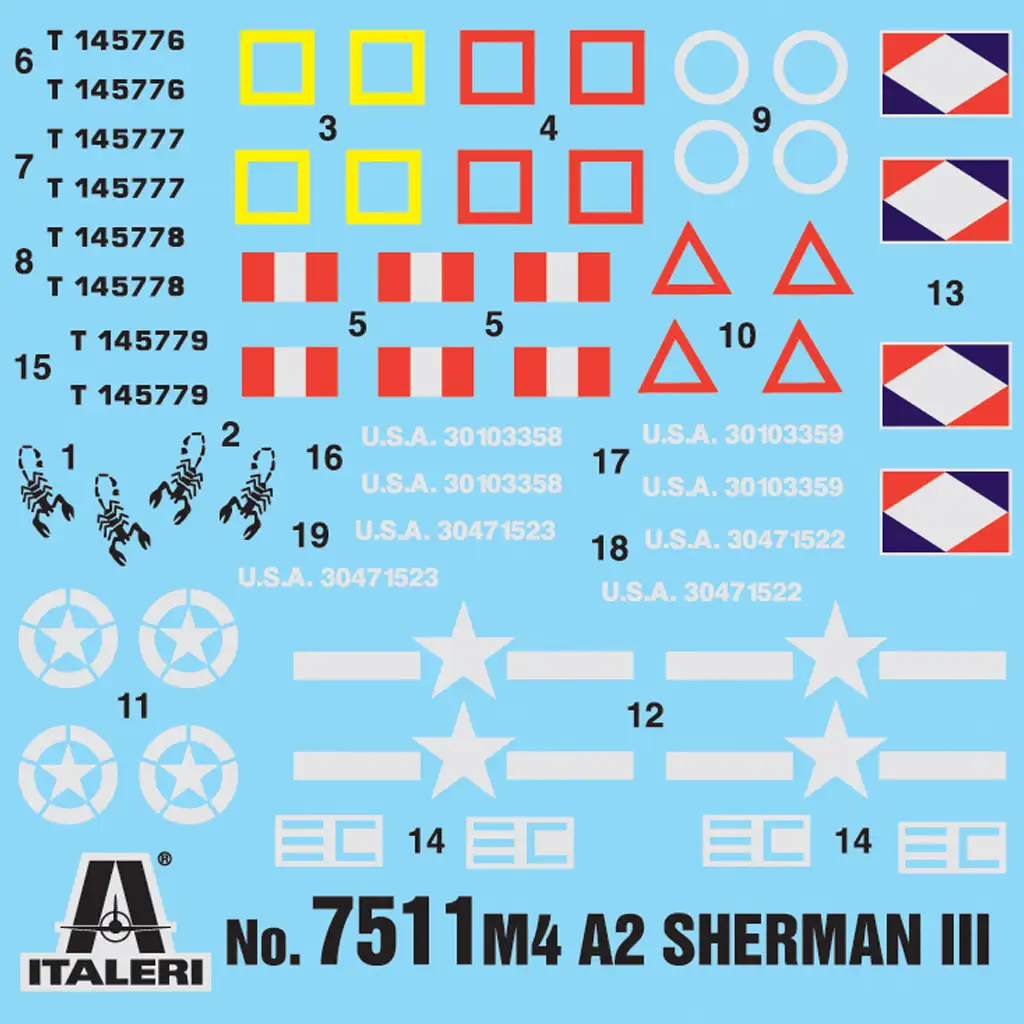 Italeri 1/72 M4A2 Sherman III tank 2-dielna modelová sada kép 2