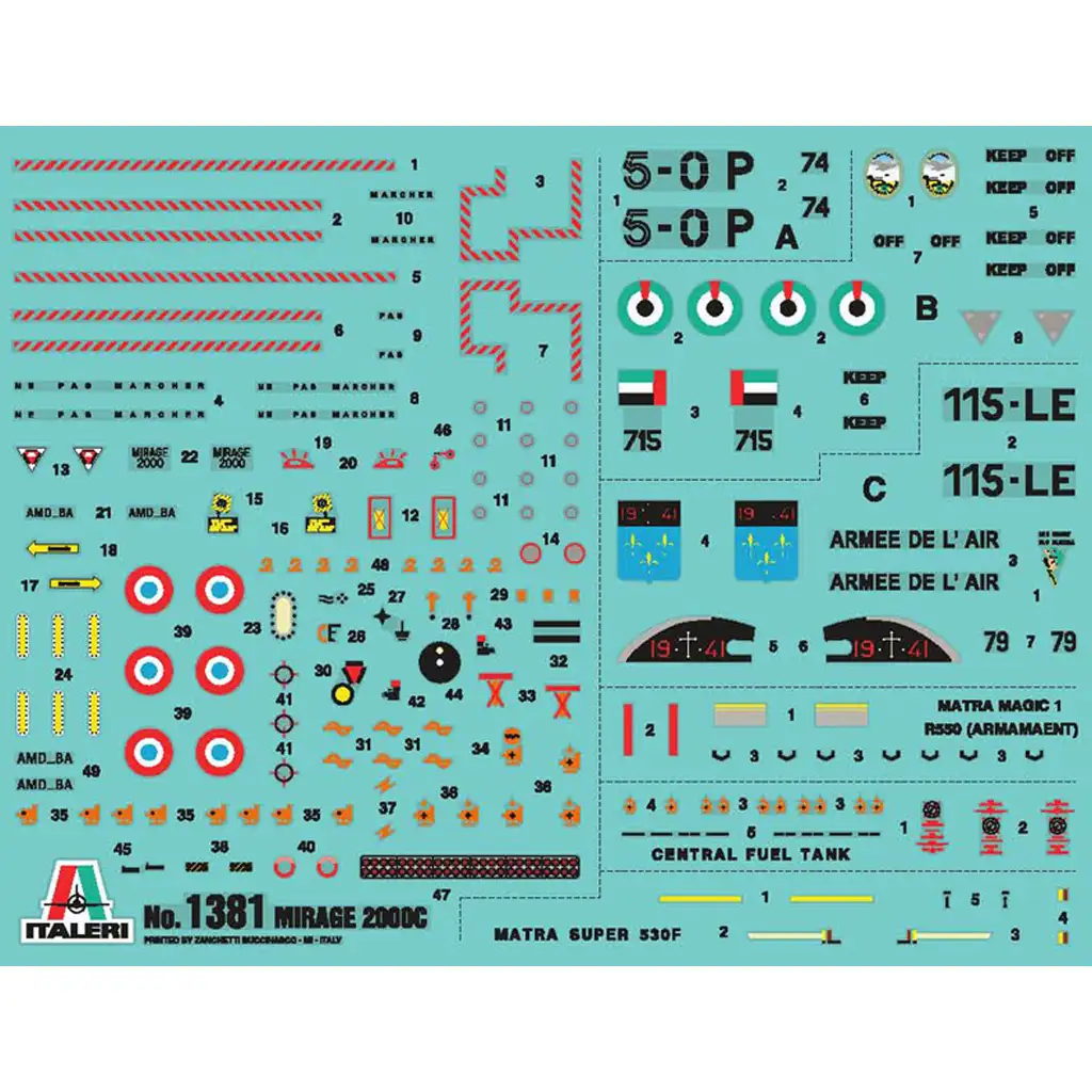 Italeri 1/72 Mirage 2000C stíhačka model kép 5