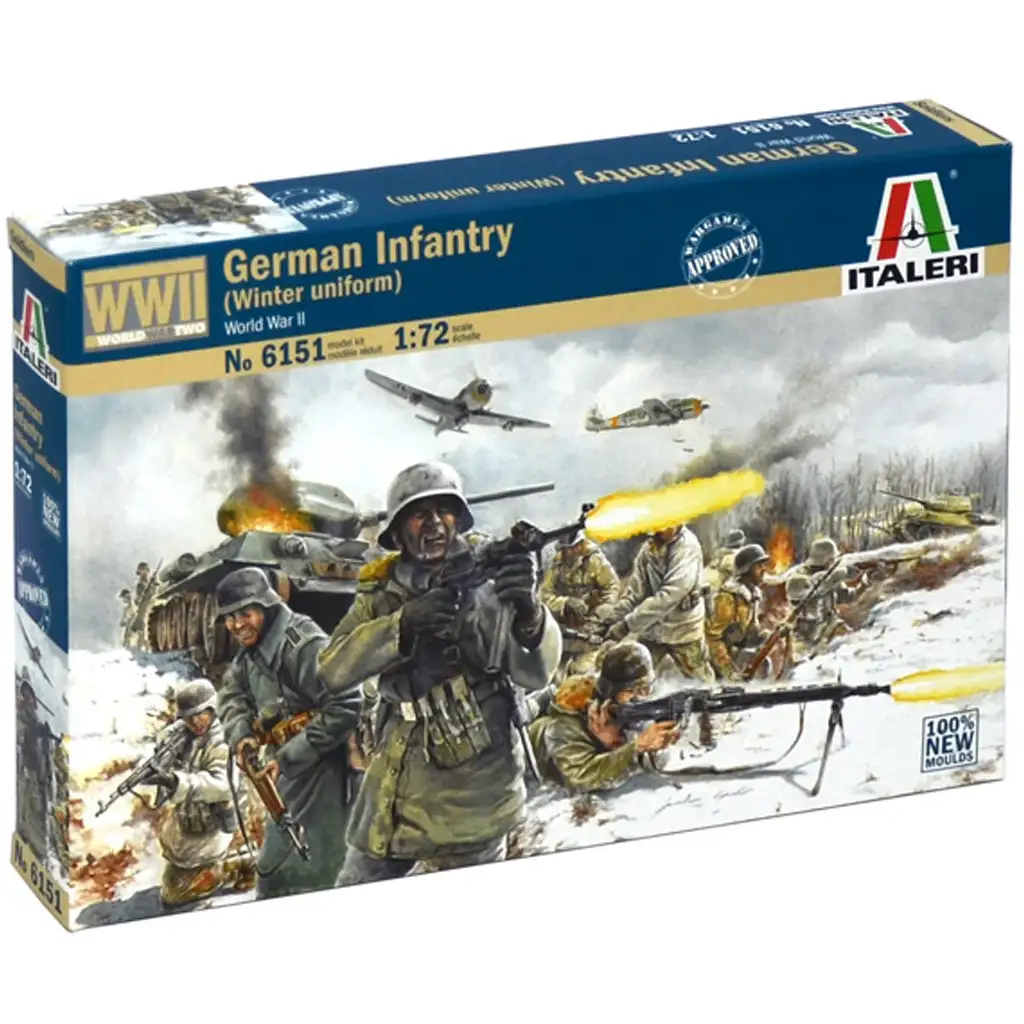 Italeri 1/72 Nemecká pechota zimná uniforma - Model nemeckých vojenských figúrok v zimnej uniforme