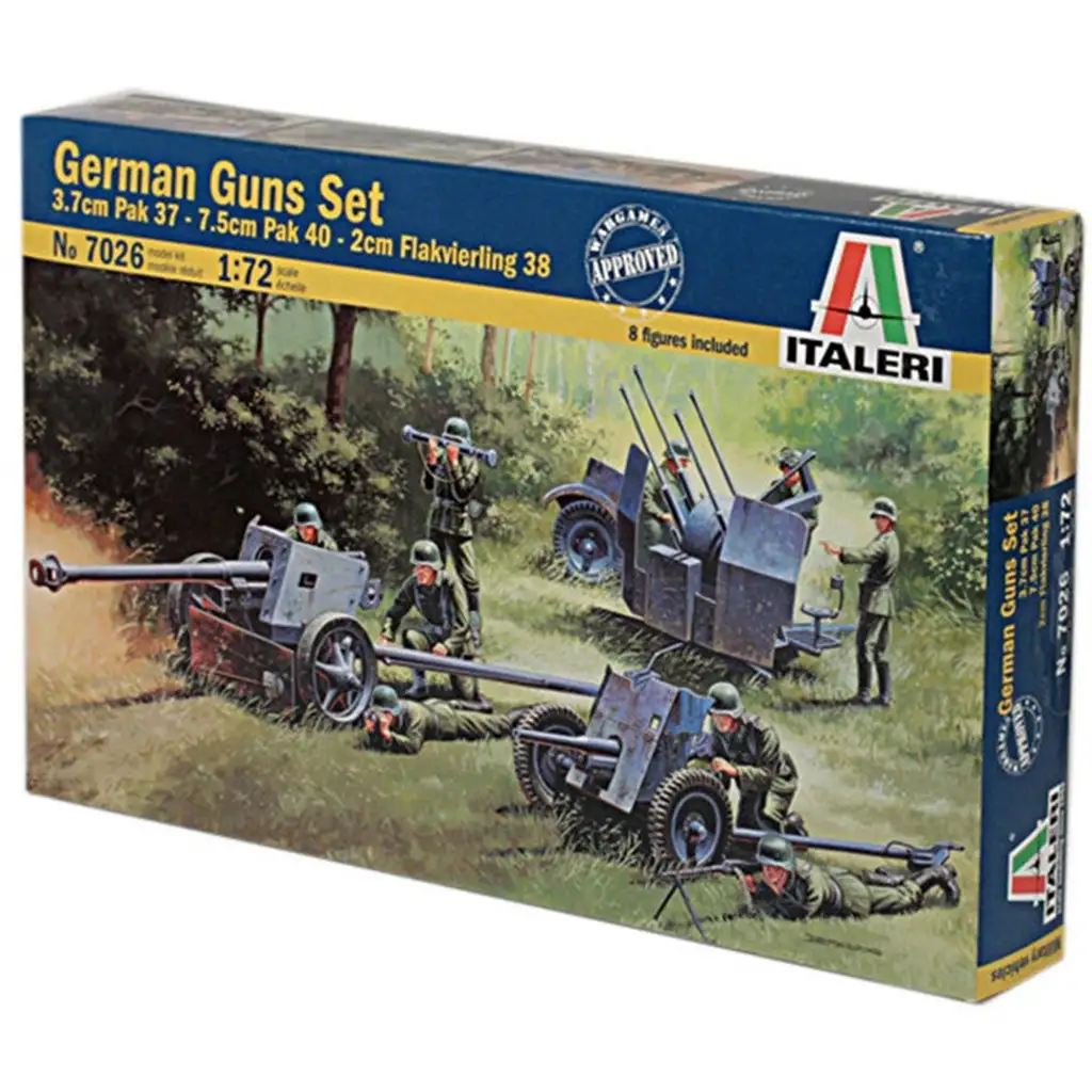Italeri 1/72 Nemecké delá set model delostreleckých zbraní