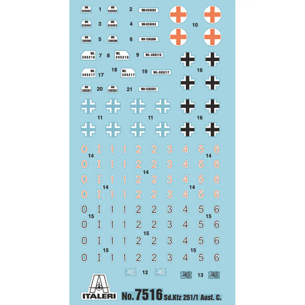 Italeri 1/72 Sd. Kfz. 251/1 Ausf. C polopásový obrnený transportér 2-dielna modelová súprava kép 5