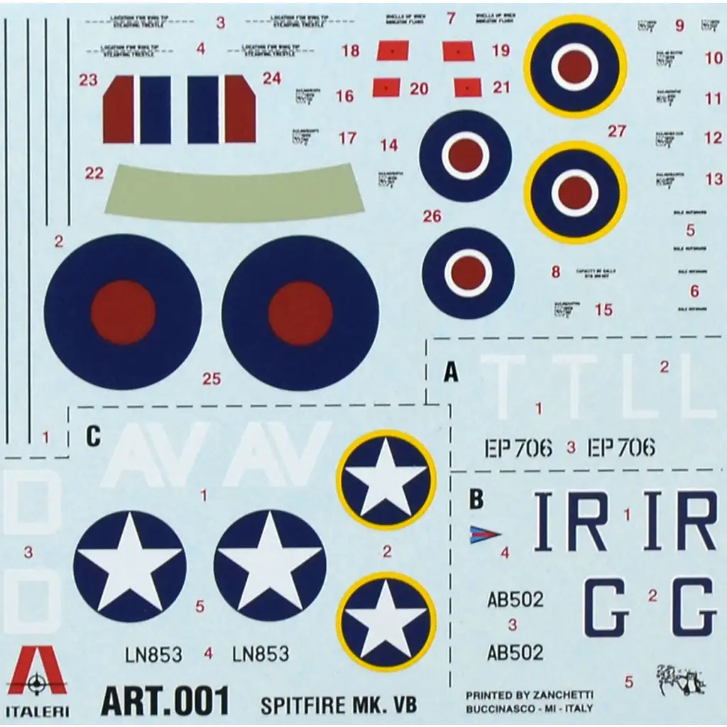 Italeri 1/72 Spitfire Mk. Vb stíhacie lietadlo model kép 3