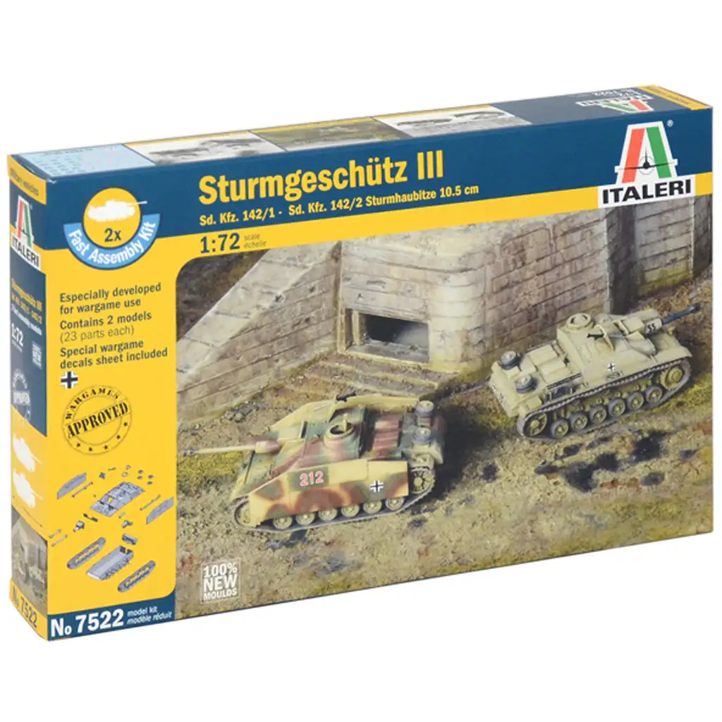 Italeri 1/72 Sturmgeschütz III útočná zbraň 2-dielna modelová súprava