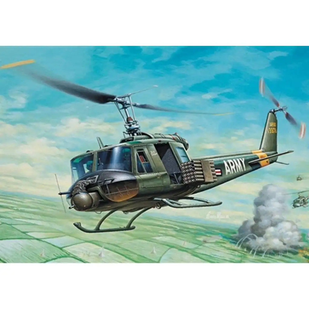 Italeri 1/72 UH-1B Huey helikoptéra model kép 2