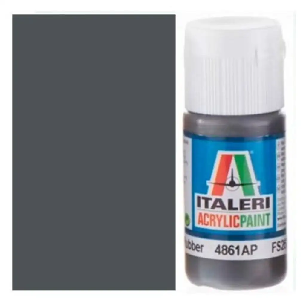Italeri Flat Rubber (4861AP) - Matná farba na modely v odtieni gumy 20ml