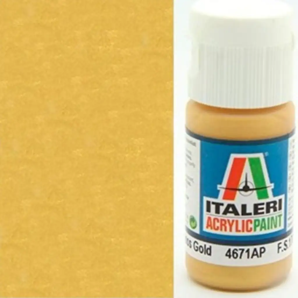 Italeri Metal Gloss Gold (4671AP) - Kovovo lesklá zlatá modelárska farba 20ml kép 2