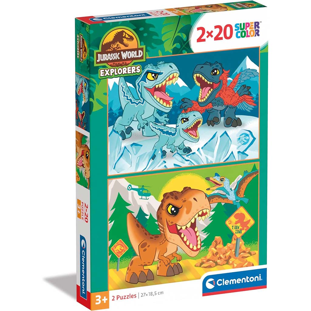 Jurassic World 2x20 dielov puzzle Supercolor - Clementoni