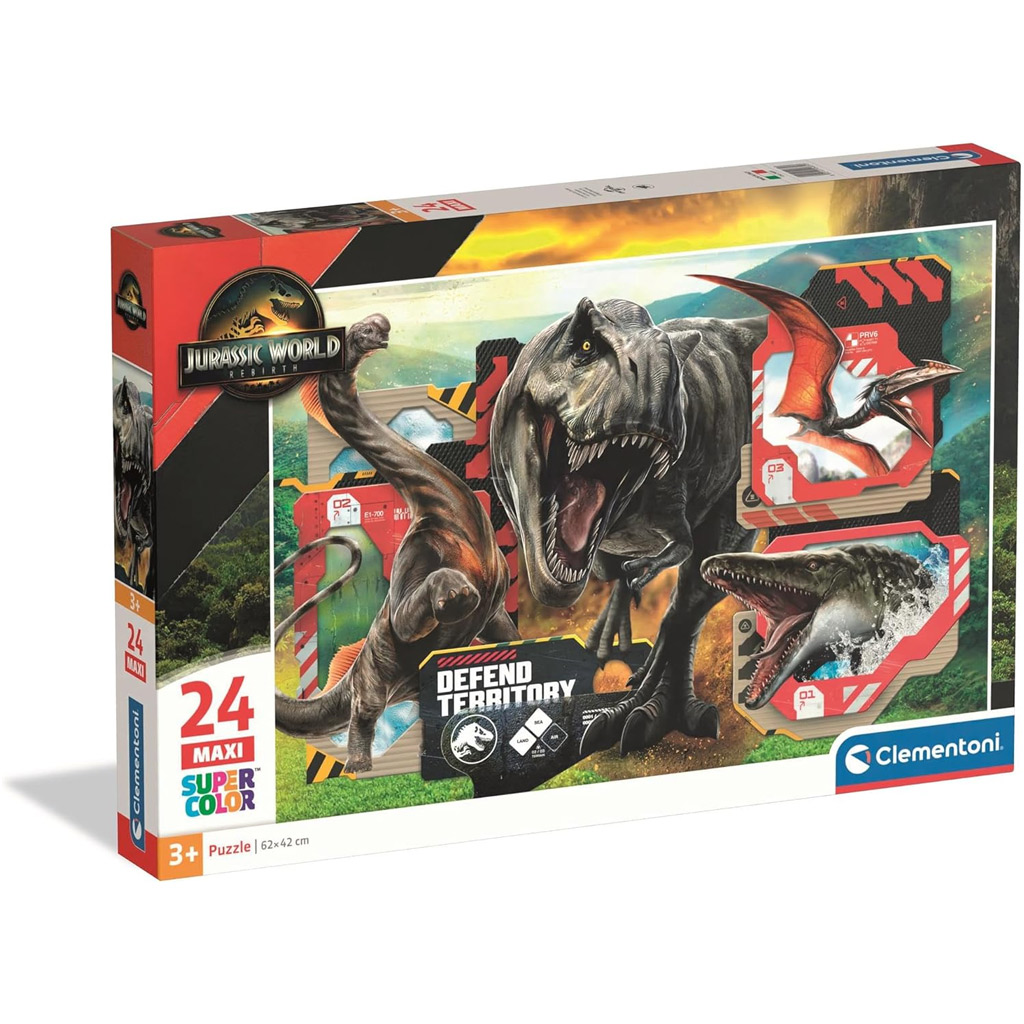 Jurassic World Maxi Super Color 24-dielové puzzle - Clementoni