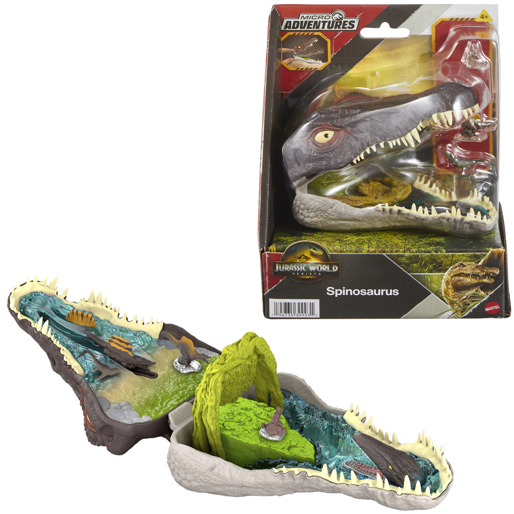 Jurský svet: Znovuzrodenie Micro Adventures Spinosaurus mini herná súprava - Mattel