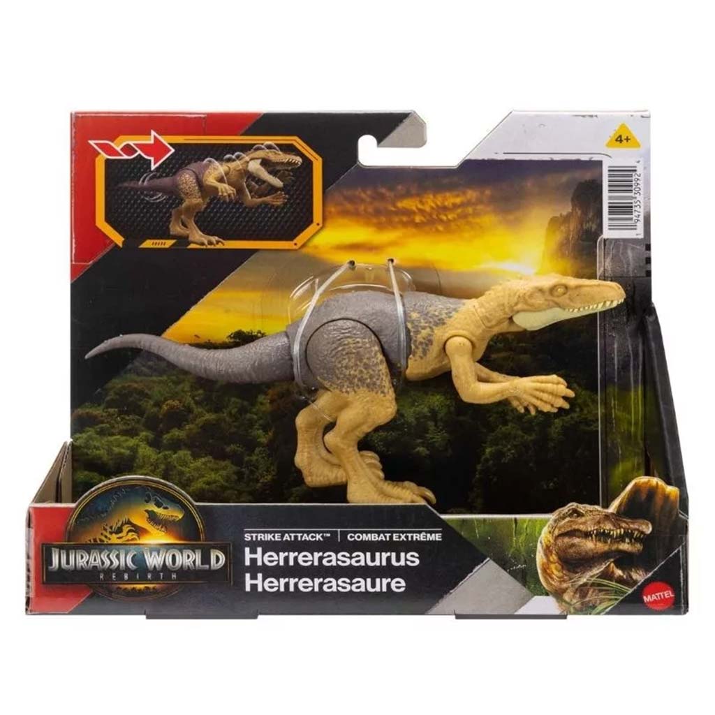 Jurský svet: Znovuzrodenie Strike Attack Herrerasaurus útočiaca dinosaurus figúrka - Mattel