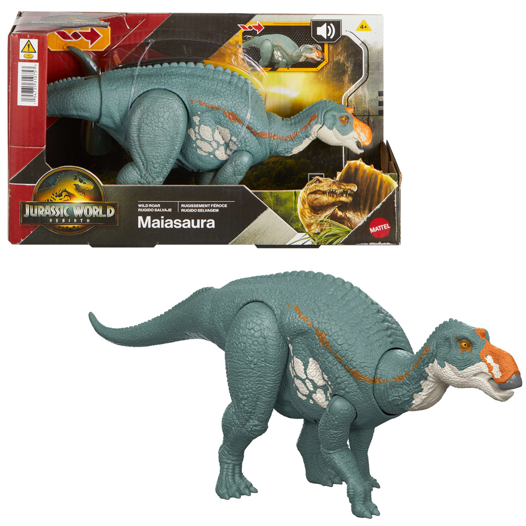 Jurský svet: Znovuzrodenie Wild Roar Maiasaura útočiaca dinosauří figúrka – Mattel kép 1