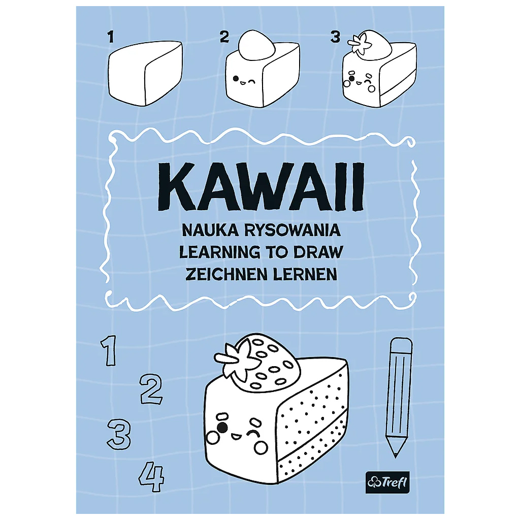 Kawaii škola kreslenia nauč sa kresliť krok za krokom pracovný zošit - Trefl