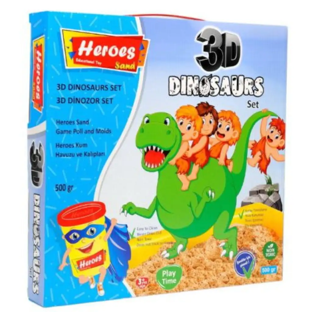 Kinetic Sand: Heros dinosauří alebo poníková plastelína s doplnkami, 500 g kép 1