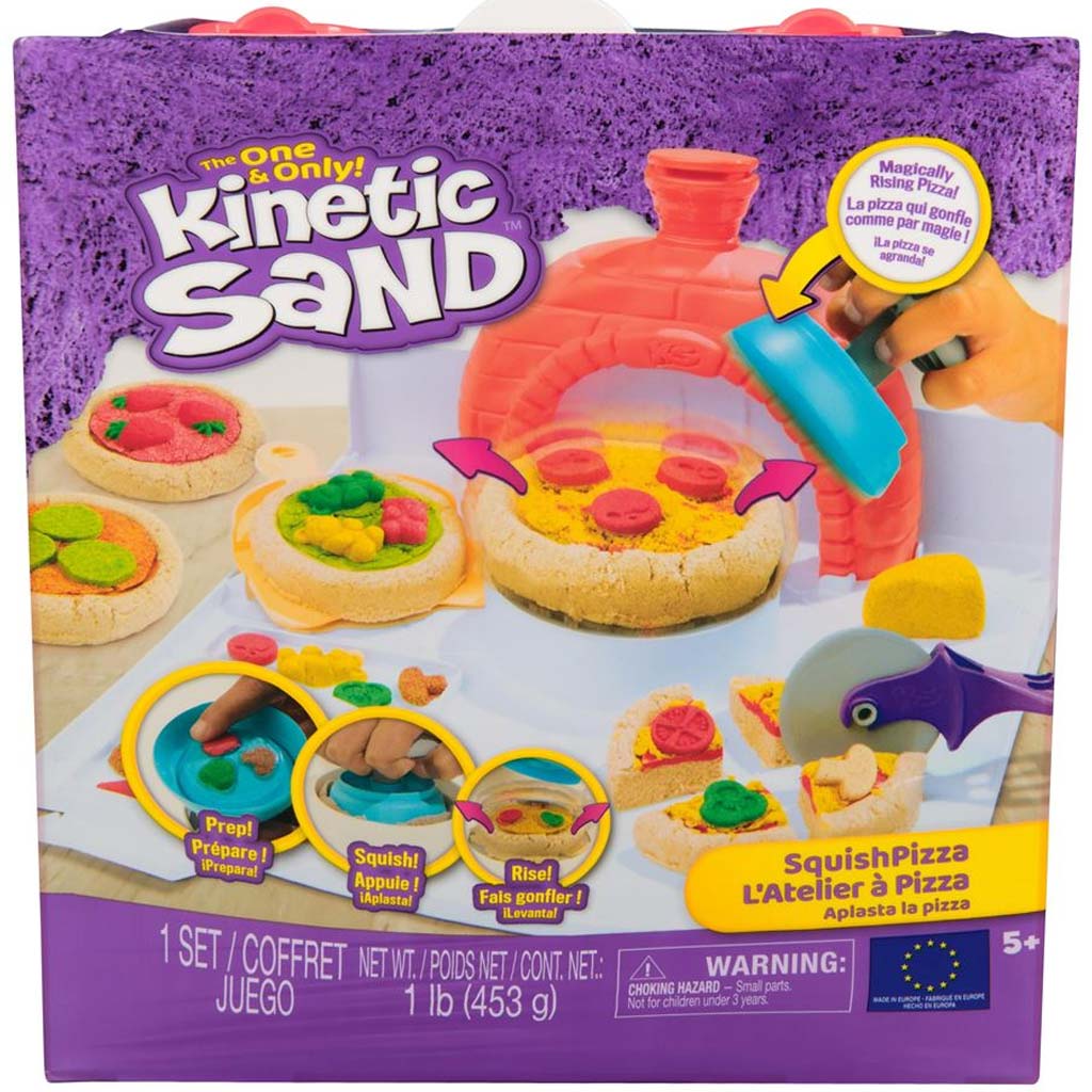 Kinetic Sand: Squish Pizza piesková sada – Spin Master kép 1