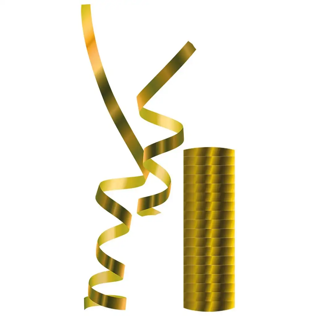 Kovový zlatý serpentín – 1 ks