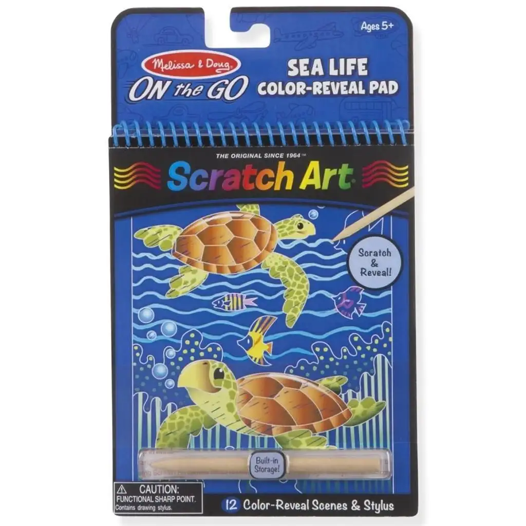 Kreatív súprava na výrobu škrabacích obrázkov s motívom morského života - Melissa & Doug kép 1