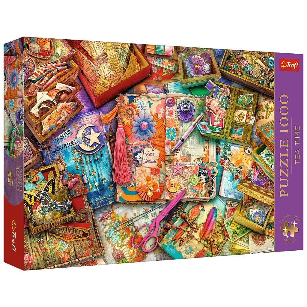 Kreatívny stolík 100-dielne Prémiové plus kvalitné puzzle - Trefl