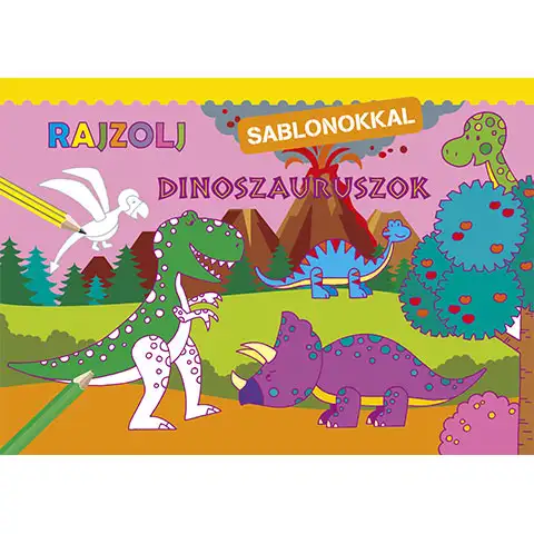 Kresli s predlohami - Omaľovánka Dinosaury
